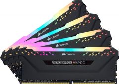 CORSAIR CMW64GX4M4D3600C18 64GB (4x16GB) DDR4 3600 MHz C18 VENGEANCE RGB PRO DIMM BELLEK BLACK