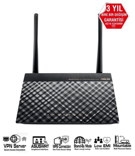 ASUS DSL-N16 VPN ADSL VDSL FiBER MODEM ROUTER