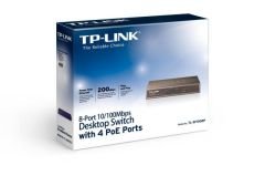 TP-LINK TL-SF1008P 8 PORT 10/100Mbps MASAÜSTÜ SWITCH + 4-PORT PoE