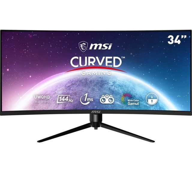MSI 34 MAG342CQPV CURVED 1500R VA 3440X1440 (UWQHD) 21:9 100HZ 1MS ADAPTIVE SYNC GAMING MONITOR