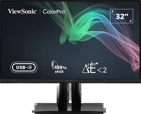 VIEWSONIC VP3256-4K PROFESYONEL MONITOR 31.5 5MS 60HZ IPS 3840X2160 4K 350 HDMI DP USB TYPE C SRGB PANTONE 16:9 20M:1 1.07B HOPARLOR 3 KENAR CERCEVESIZ ADAPTIVE SYNC FLICKER FREE MAVI ISIK FILTRESI TILT SWIVEL PIVOT YUKSEKLIK AYARI VESA ENERGY STAR