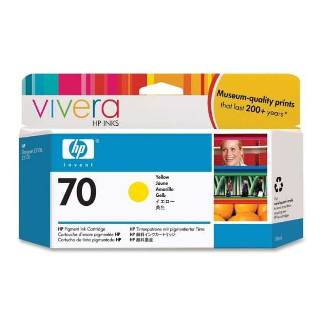 HP C9454A (70) SARI 130 ML GENIS FORMAT MUREKKEP KARTUSU
