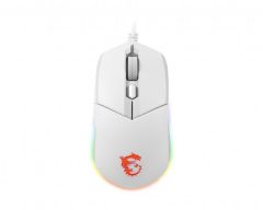 MSI GG CLUTCH GM11 WHITE GAMING MOUSE 5.000 DPI OPTIK SENSOR RGB LED MYSTIC LIGHT OYUNCU FARESI BEYAZ