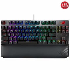 ASUS ROG STRIX SCOPE TKL DELUXE KABLOLU MEKANİK RGB OYUNCU KLAVYESİ CHERRY MX ALÜMİNYUM KASA BİLEK DESTEĞİ AURA SYNC