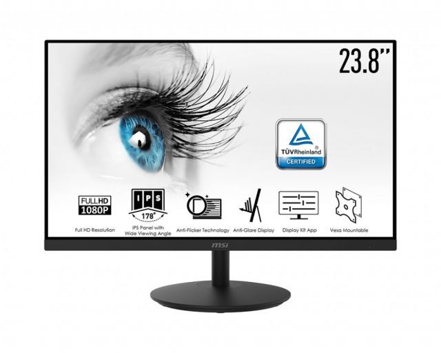 23.8 MSI PRO MP242 1920X1080 (FHD) IPS 75HZ 16:9 ANTI-GLARE MONITOR