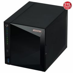 ASUSTOR AS3304T REALTEK RTD1296 4 YUVALI (4X22TB DESTEĞİ) 2GB DDR4 2.5GBE X1 USB 3.2 X3