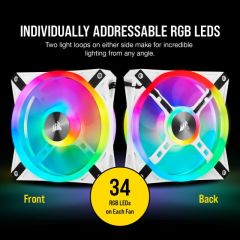 CORSAIR CO-9050103-WW QL120 RGB 120 MM DORT RGB RENK DONGULU BEYAZ PWM FAN