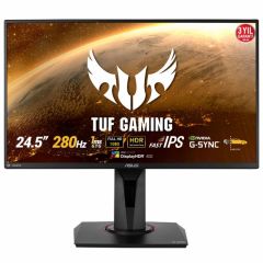 ASUS TUF GAMING VG259QM 24.5 HDR GAMING IPS FREESYNC VE G-SYNC UYUMLU  1920x1080 1MS 280HZ DP HDMI MM VESA 3YIL ELMB SYNC.PIVOT