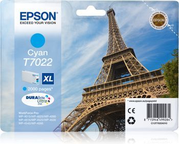 EPSON C13T70224010 CYAN-2000SF-XL-WP-4015DN, WP-4025DW,WP-4515 21,3 ML-XL