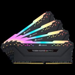 CORSAIR CMW64GX4M4C3200C16 64GB (4X16GB) DDR4 3200MHz CL16 VENGEANCE RGB PRO SOGUTUCULU DIMM BELLEK BLACK