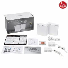 ASUS ZENWİFİ XD6S WIFI6-GAMİNG-Aİ MESH-AİPROTECTİONPRO-BULUT-KABLOSUZ AĞ DAĞITIM MESH SİSTEMİ(BEYAZ İKİLİ PAKET)