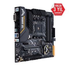 ASUS TUF B450M-PRO GAMING AMD B450 AM4 DDR4 4400 HDMI DVI Çift M2 USB3.1 AURA RGB mATX