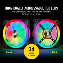 CORSAIR CO-9050097-WW ICUE QL120 RGB 120 MM DORT RGB RENK DONGULU PWM FAN