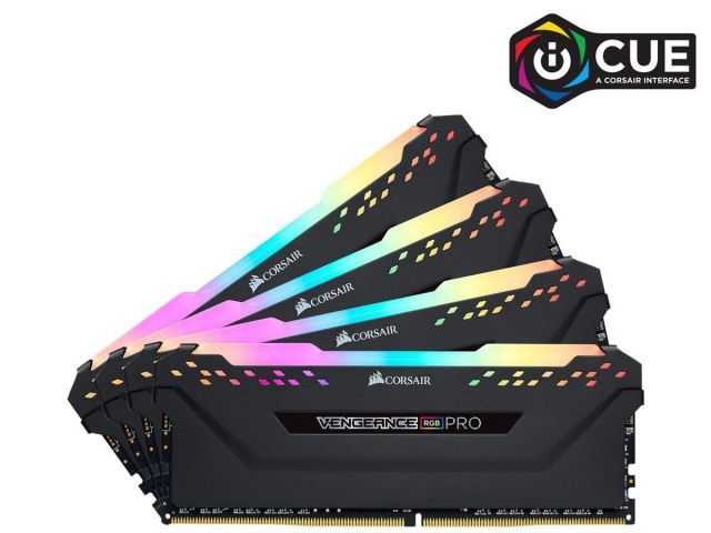 CORSAIR CMW32GX4M4D3600C16 32GB (4x8GB) DDR4 3600 MHz C16 VENGEANCE RGB PRO BLACK SOGUTUCULU DIMM BELLEK