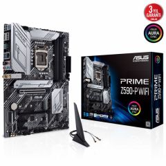 ASUS PRIME Z590-P WIFI INTEL Z590 LGA1200 DDR4 5133 DP HDMI 3X M2 USB3.2 AX WİFİ + BT AURA RGB 2.5GBİT LAN ATX 128GB KADAR RAM DESTEĞİ