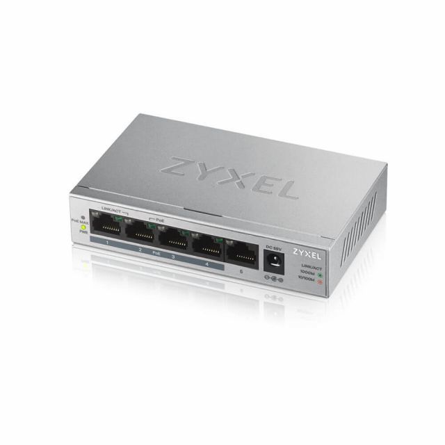 ZYXEL GS-1005HP 5 PORT 10/100/1000 Mbps YÖNETİLEMEZ GIGABIT POE SWITCH