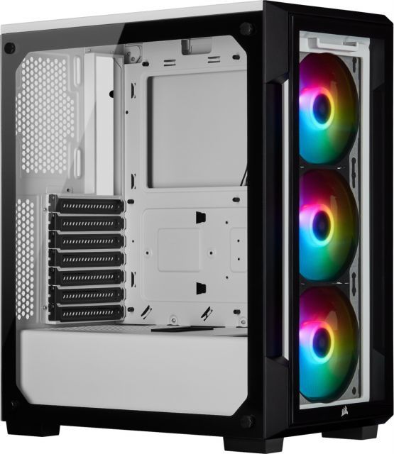 CORSAIR CC-9011191-WW ICUE 220T RGB CAM ON PANEL TEMPERLI CAM YAN PANEL MID TOWER OYUNCU BILGISAYAR KASASI BEYAZ