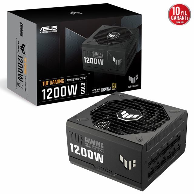 ASUS TUF GAMING 1200G 80 PLUS GOLD 1200W MODÜLER ATX 3.0 UYUMLU 10 YIL GARANTİ