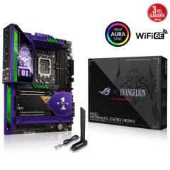 ASUS ROG MAXIMUS Z690 HERO EVA Intel Z690 LGA1700 DDR5 6400 HDMI Thunderbolt 5x M2 USB3.2 AX WiFi + BT AURA RGB 2.5Gbit LAN ATX EVANGELION Temalı, Thunderbolt 4, PCIe5.0, 20+1 Güç Aşaması