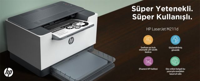 HP 9YF82A M211D TEK FONKSİYONLU SİYAH LAZER YAZICI 29PPM