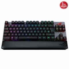 ASUS ROG STRIX SCOPE RX TKL WIRELESS DELUXE OYUNCU KLAVYESİ 3 FARKLI BAĞLANTI (2.4GHz RF BLUETOOTH KABLOLU) ROG RX MEKANİK SWITCH AURA SYNC RGB VE BİLEK DESTEĞİ