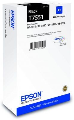 EPSON C13T755140 INK CARTRİDGE XL BLACK 100 ML- WORKFORCE PRO WF 8010-8090-8510-8590