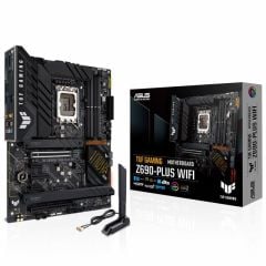 ASUS TUF GAMING Z690-PLUS WIFI INTEL Z690 LGA1700 DDR5 6000 DP HDMI 4X M2 USB3.2 AX WİFİ + BT AURA RGB 2.5GBİT LAN ATX PCIE5.0 İKİ YÖNLÜ AI SES ENGELLEYİCİ MİK.TUF PROTECTION