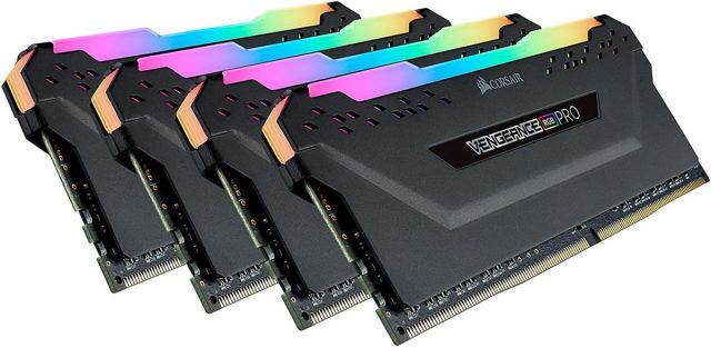 CORSAIR CMW128GX4M4Z3200C16 128GB (4X32GB) DDR4 3200MHz CL18 VENGEANCE RGB PRO BLACK SOGUTUCULU DIMM BELLEK