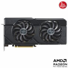ASUS RADEON DUAL-RX7700XT-O12G 12GB GDDR6 192bit 2599 MHz OC HDMI 3xDP RGB EKRAN KARTI