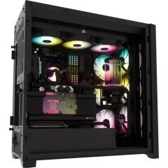 CORSAIR CC-9011212-WW ICUE 5000X TAMPERLI CAM YAN PANEL MID TOWER BILGISAYAR KASASI SIYAH