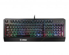 MSI GG VIGOR GK20 TR GAMING KEYBOARD RAINBOW ARKA AYDINLATMA ANTIGHOSTING MEMBRAN SIVI DOKULMESINE DAYANIKLI OYUNCU KLAVYESI TURKCE Q