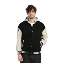 Kapüşonlu Nakışlı ve Baskılı Kolej Montu, Varsity, Bomber Ceket KPL02