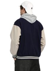 Kapüşonlu Nakışlı ve Baskılı Kolej Montu, Varsity, Bomber Ceket KPL02
