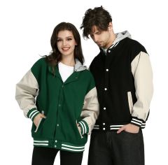 Kapüşonlu Nakışlı ve Baskılı Kolej Montu, Varsity, Bomber Ceket KPL03