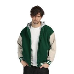 Kapüşonlu Nakışlı ve Baskılı Kolej Montu, Varsity, Bomber Ceket KPL03