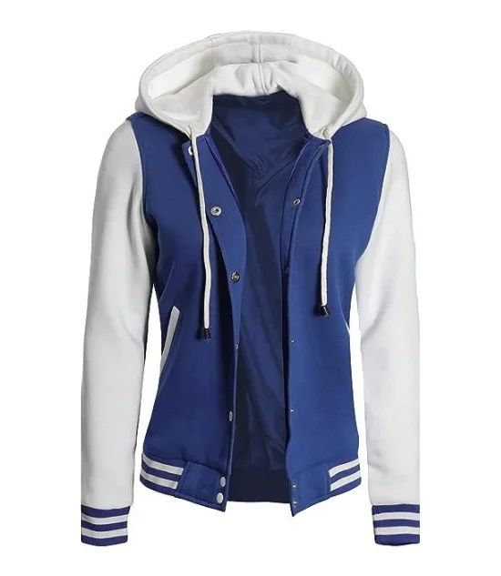 Kapüşonlu Nakışlı ve Baskılı Kolej Montu, Varsity, Bomber Ceket KPL04