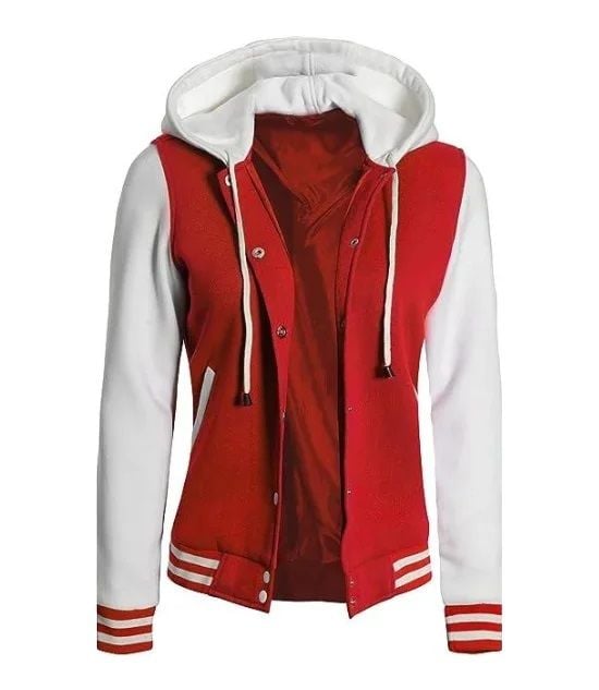 Kapüşonlu Nakışlı ve Baskılı Kolej Montu, Varsity, Bomber Ceket KPL05