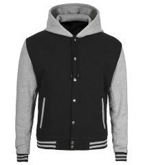 Kapüşonlu Nakışlı ve Baskılı Kolej Montu, Varsity, Bomber Ceket KPL06