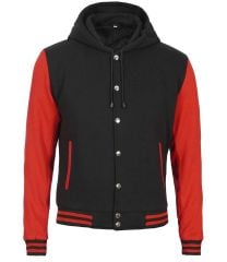 Kapüşonlu Nakışlı ve Baskılı Kolej Montu, Varsity, Bomber Ceket KPL07