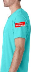 V Yaka Penye T-Shirt - Turkuaz