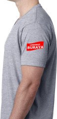 V Yaka Penye T-Shirt - Gri