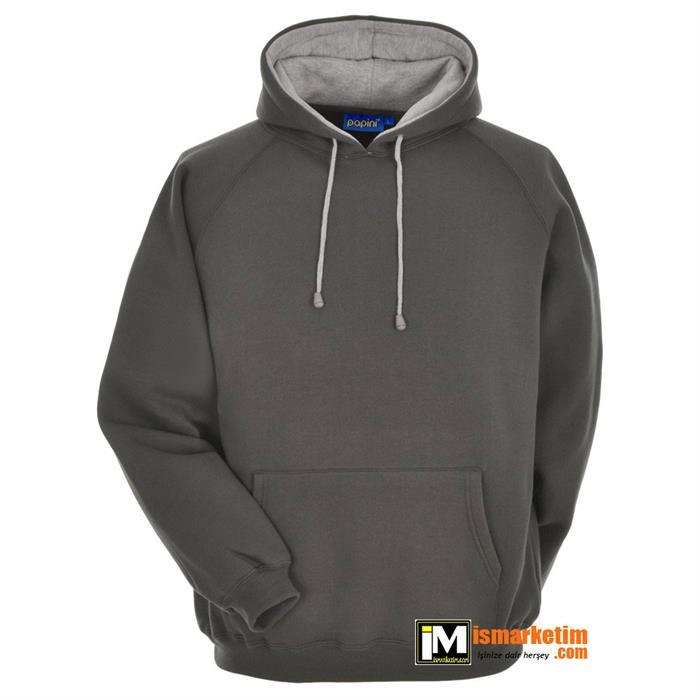 Kapşonlu 3 İplik Kalın Sweatshirt KP16