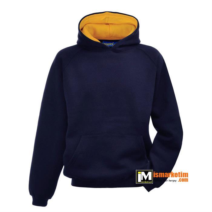 Kapşonlu 3 İplik Kalın Sweatshirt KS20