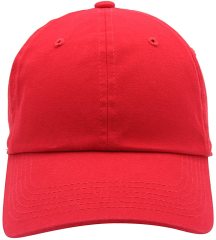 Logo Baskılı 16/12 Gabardin Pamuklu Şapka Kırmızı
