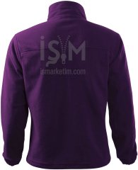 Cep Fermuarlı Polar Ceket - Mor