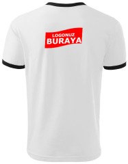 Sıfır Yaka Penye T-Shirt - Beyaz Garnitür