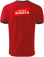 Sıfır Yaka Penye T-Shirt - Bordo Garnitür