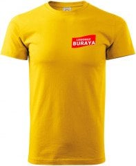 Sıfır Yaka Penye T-Shirt - Sarı