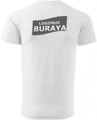 Sıfır Yaka Penye T-Shirt - Beyaz