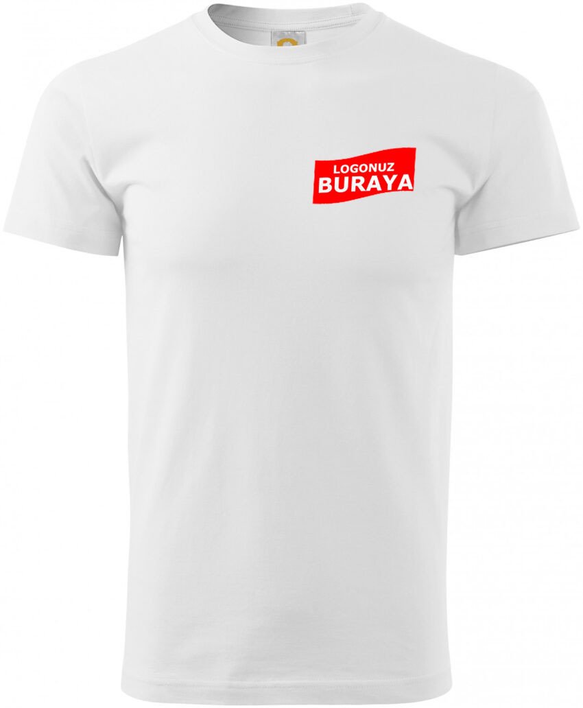 Sıfır Yaka Penye T-Shirt - Beyaz